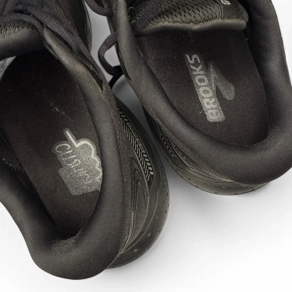 Brooks Glycerin GTS 21 Shoes Mens 8 EE Wide(2E) Triple Black Running 1104202E020